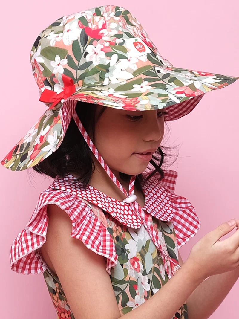 Aussie Bush Flowers Ponytail Hat