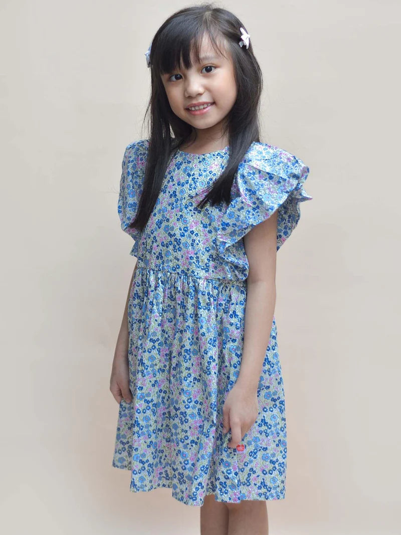 Cottage Flower Puff Sleeve Dress