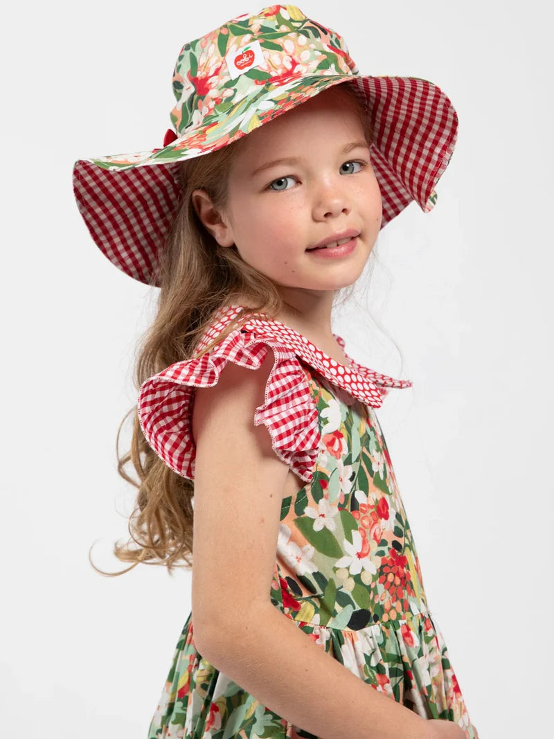 Aussie Bush Flowers Ponytail Hat