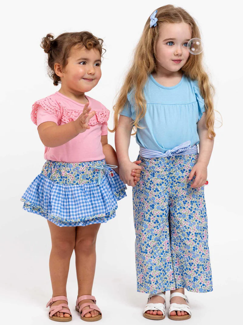 Cottage Flower Wide-Leg Pants