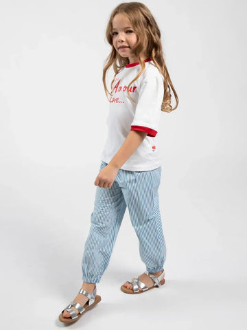 Blue Stripe Balloon Pants