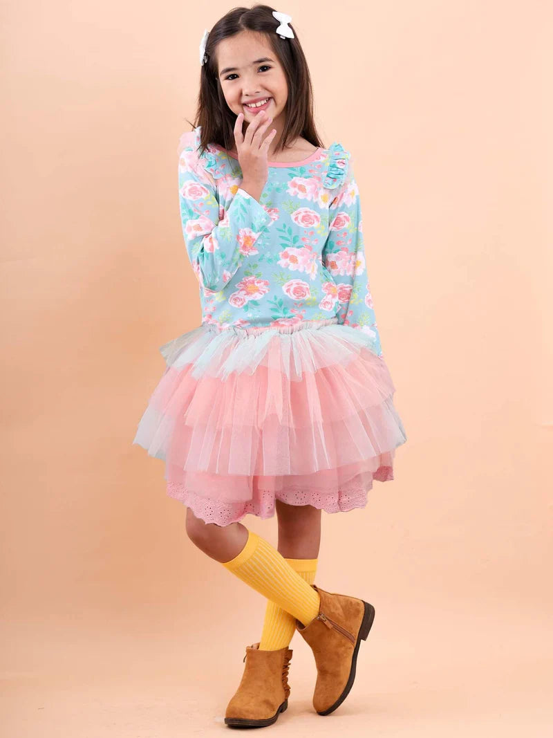 Lou Lou Blue Watercolour Dress