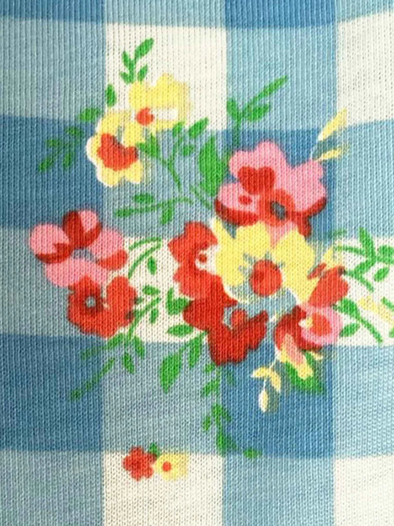 Floral Gingham Jersey Playsuit