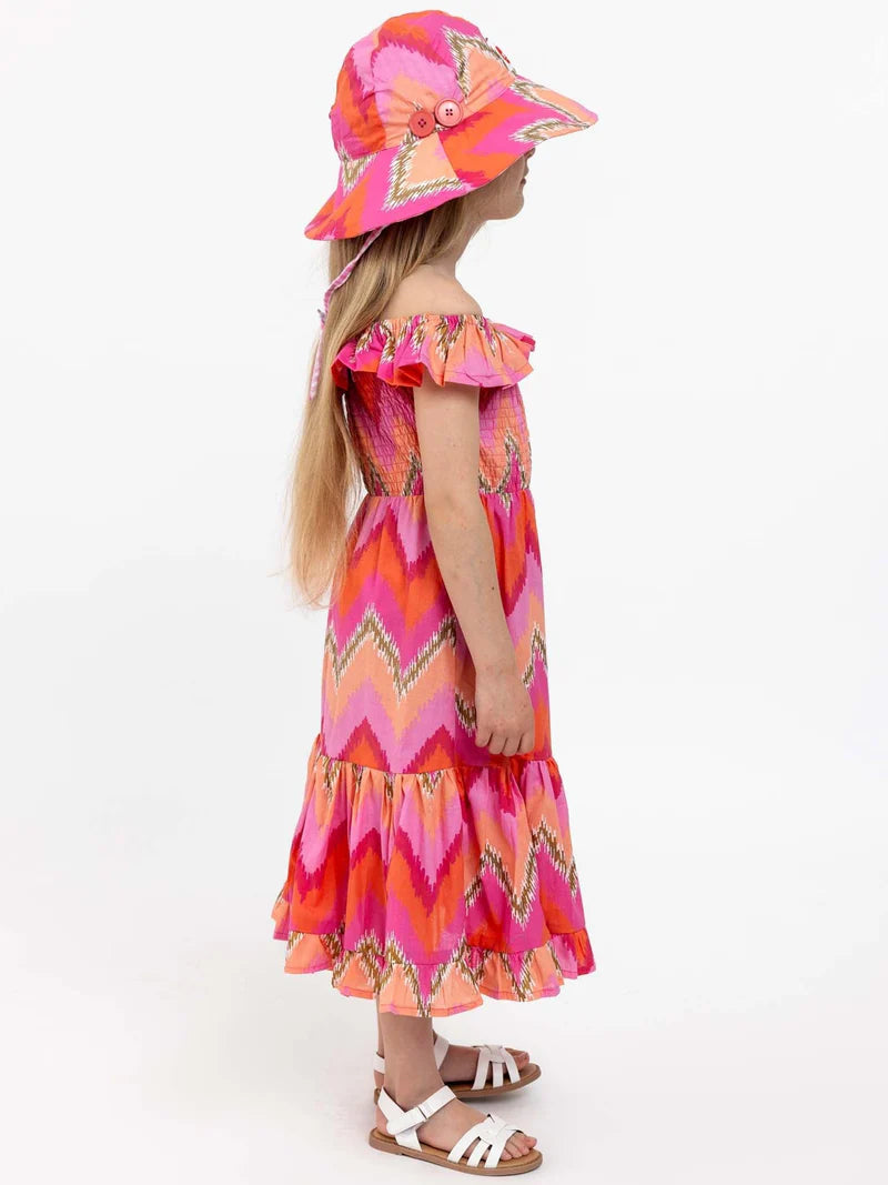 Golden Ikat Baby Hat