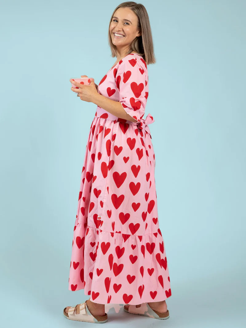 Women's Big Heart Maxi Dress