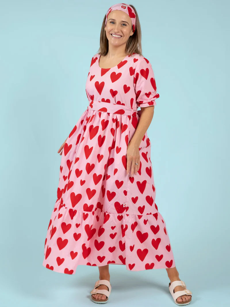 Women's Big Heart Maxi Dress