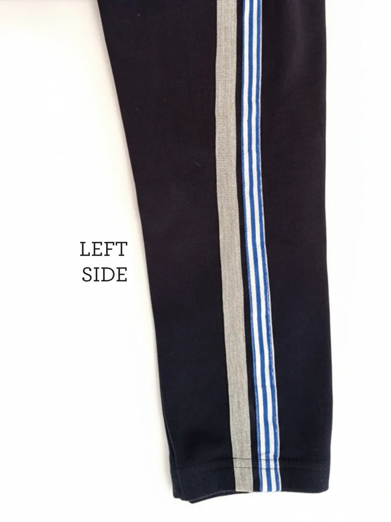 Navy Jersey 2 Stripe Pants