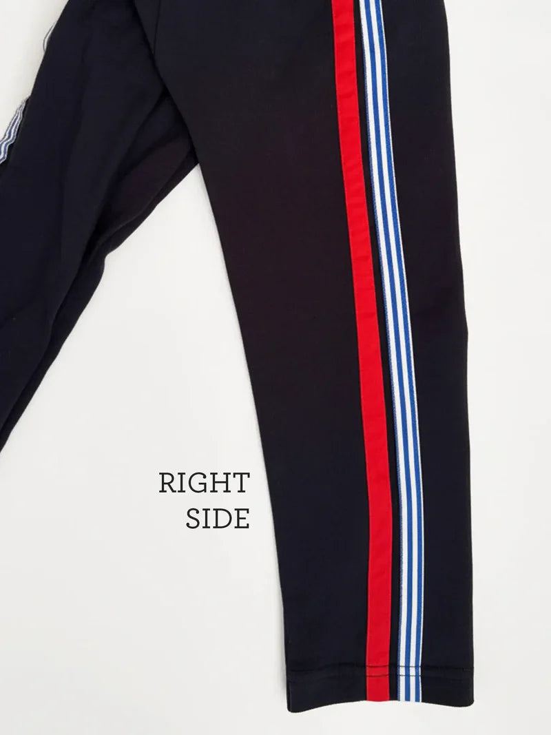 Navy Jersey 2 Stripe Pants
