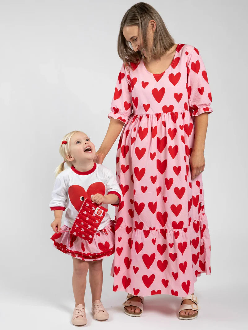 Women's Big Heart Maxi Dress