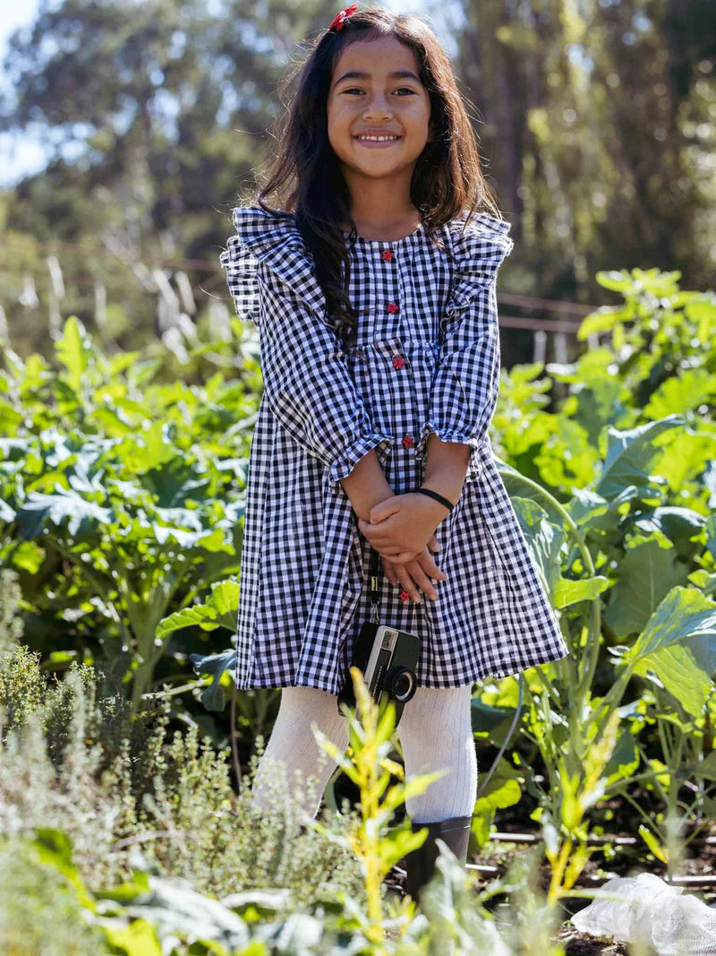 Black Gingham Mathilda Dress 25% EXTRA At Cart!