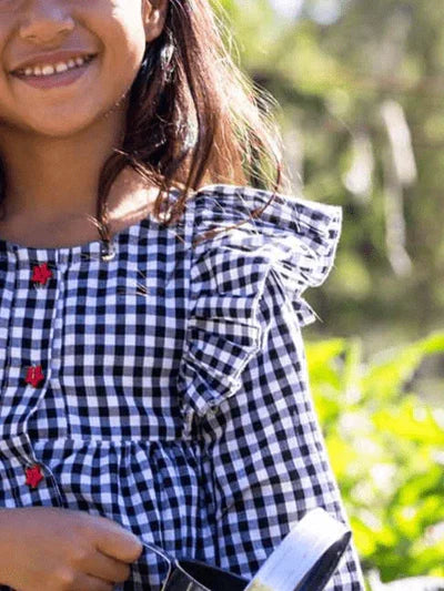 Black Gingham Mathilda Dress