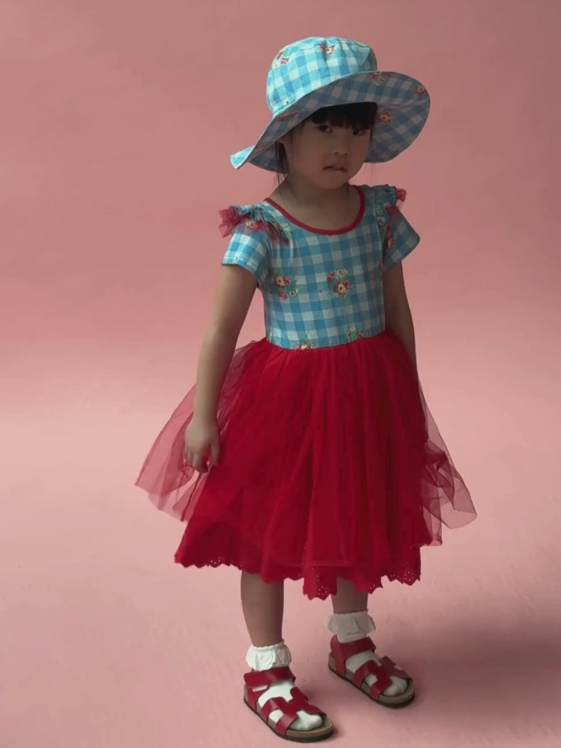 Floral Gingham Tutu Dress