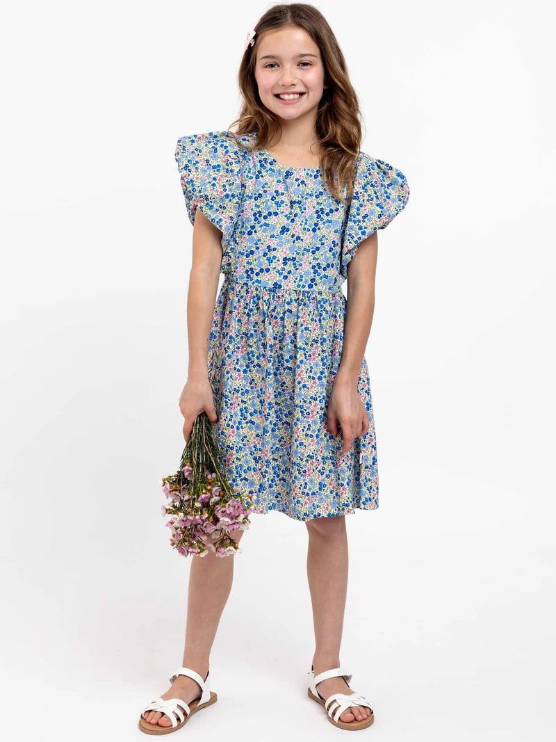 Cottage Flower Puff Sleeve Dress