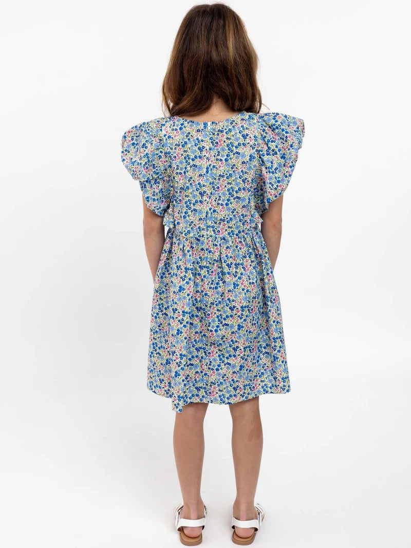 Cottage Flower Puff Sleeve Dress