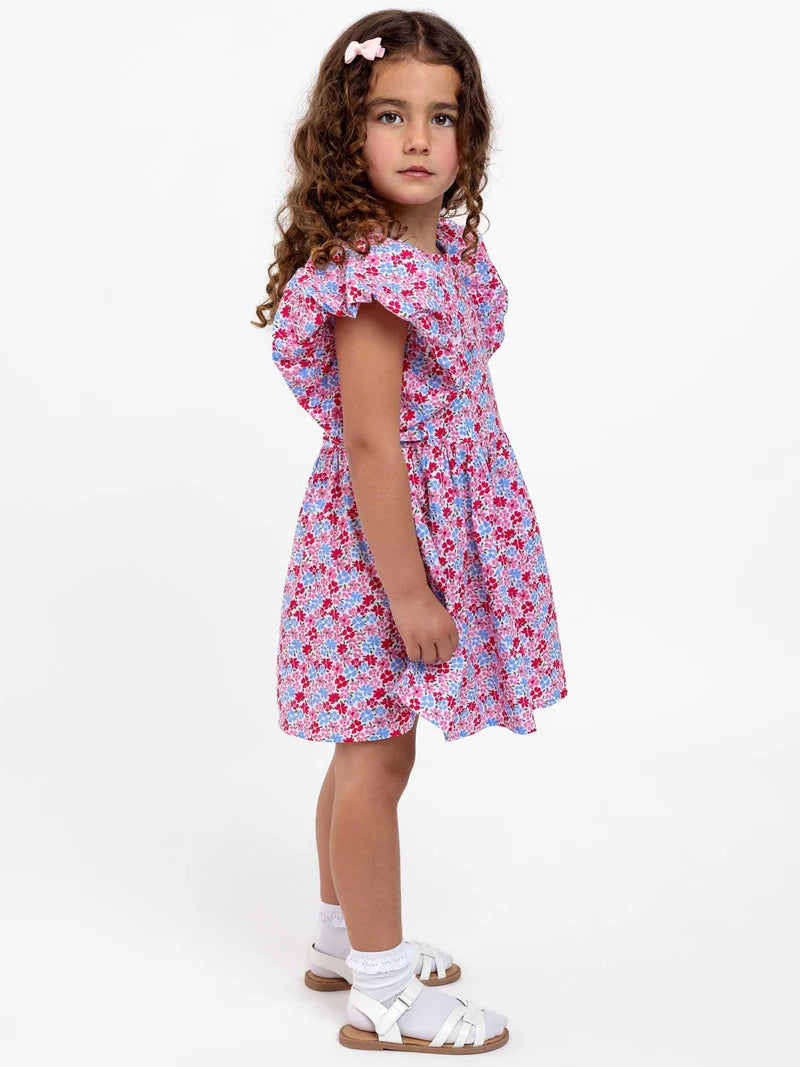 Cottage Flower Puff Sleeve Dress