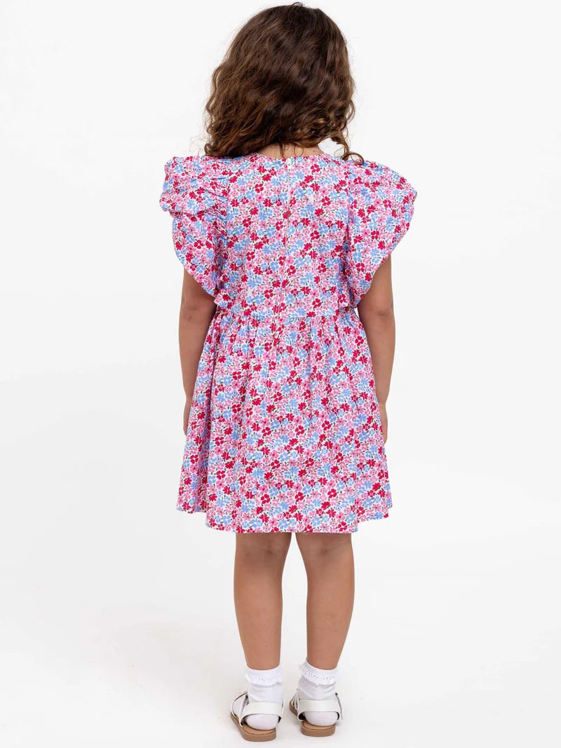 Cottage Flower Puff Sleeve Dress