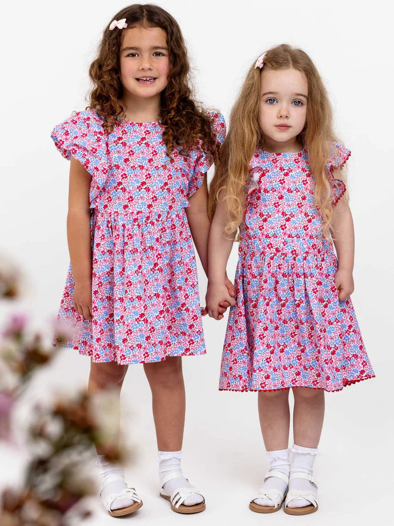 Cottage Flower Puff Sleeve Dress