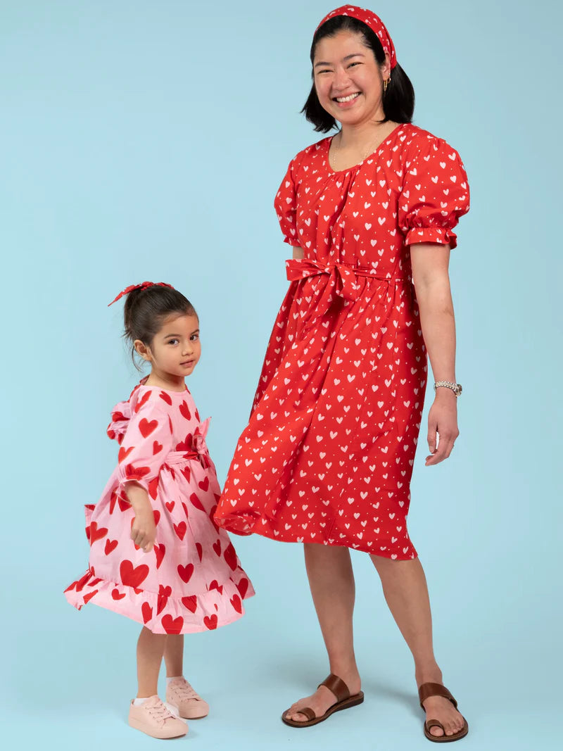 Red and Pink Hearts Headband